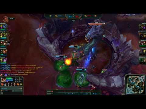 Ziggs Penta kill vs Jinx Katarina Teemo Shyvana Thresh