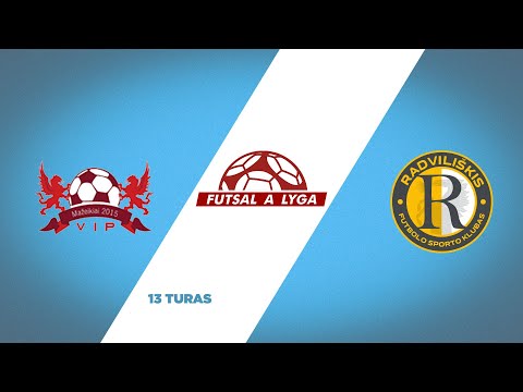 Futsal A lyga. 13 turas: Mažeikių VIP - FSK Radviliškis (2025-12-13)