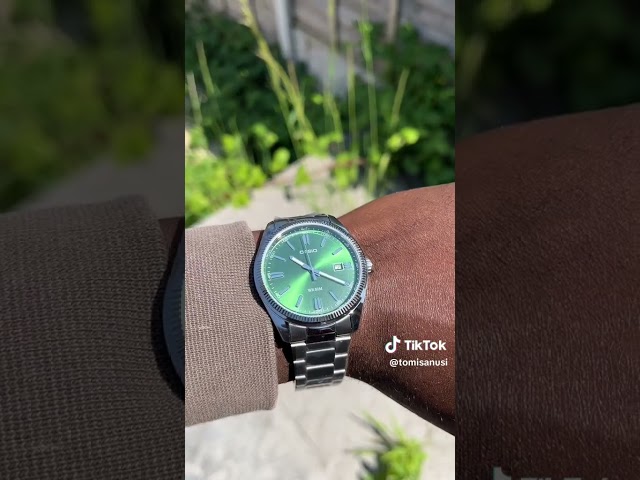 Vídeo relacionado con Casio Reloj Cuarzo Unisex 39.00mm con dial Analógico Verde y Correa de Pulsera de Metal Plata MTP-1302PD-3AVEF