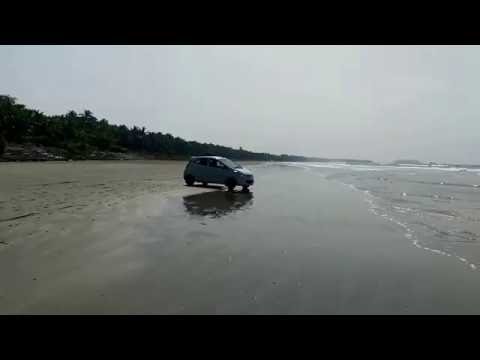 Car driving at Muzhapilangad Beach, Kerala