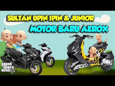Sultan Upin Ipin maen pake MOTOR BARU All New AEROX DRAG - GTA V Upin Ipin Episode Terbaru 743