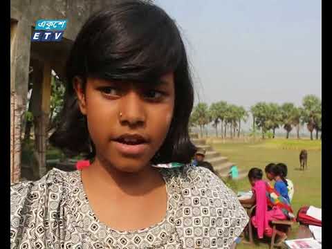 বরগুনায় খোলা আকাশের নিচে ক্লাস পরীক্ষা
