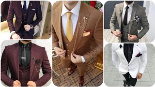 Latest wedding outfits for groom || best 3 piece suit for men || walima dress collection for groom