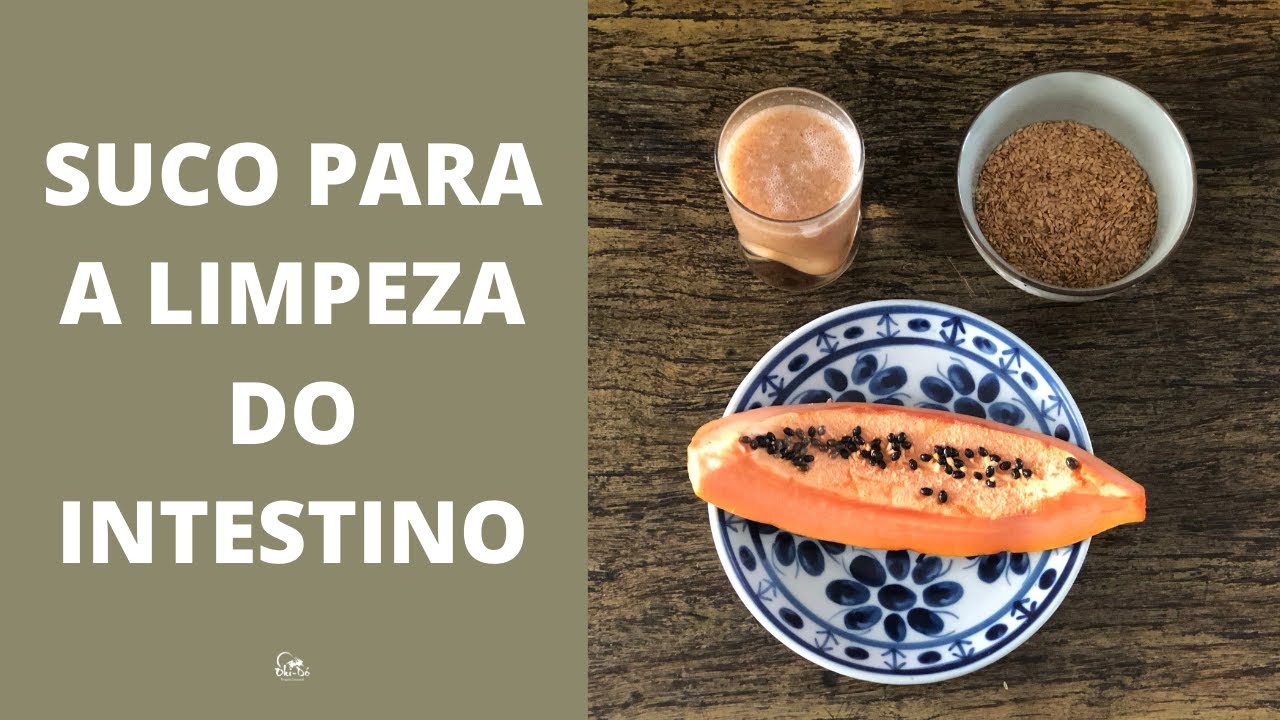 Suco para limpeza do intestino
