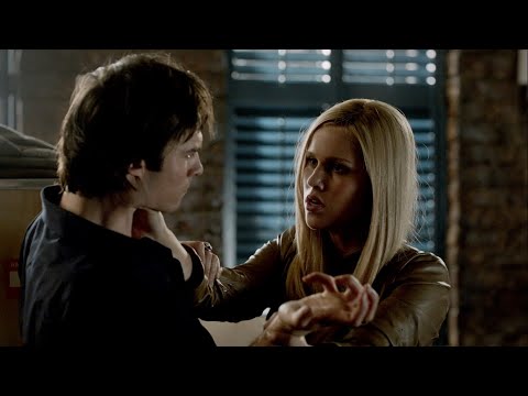 TVD 4x1 - Damon tries to kill Rebekah for causing Elena's car accident | HD
