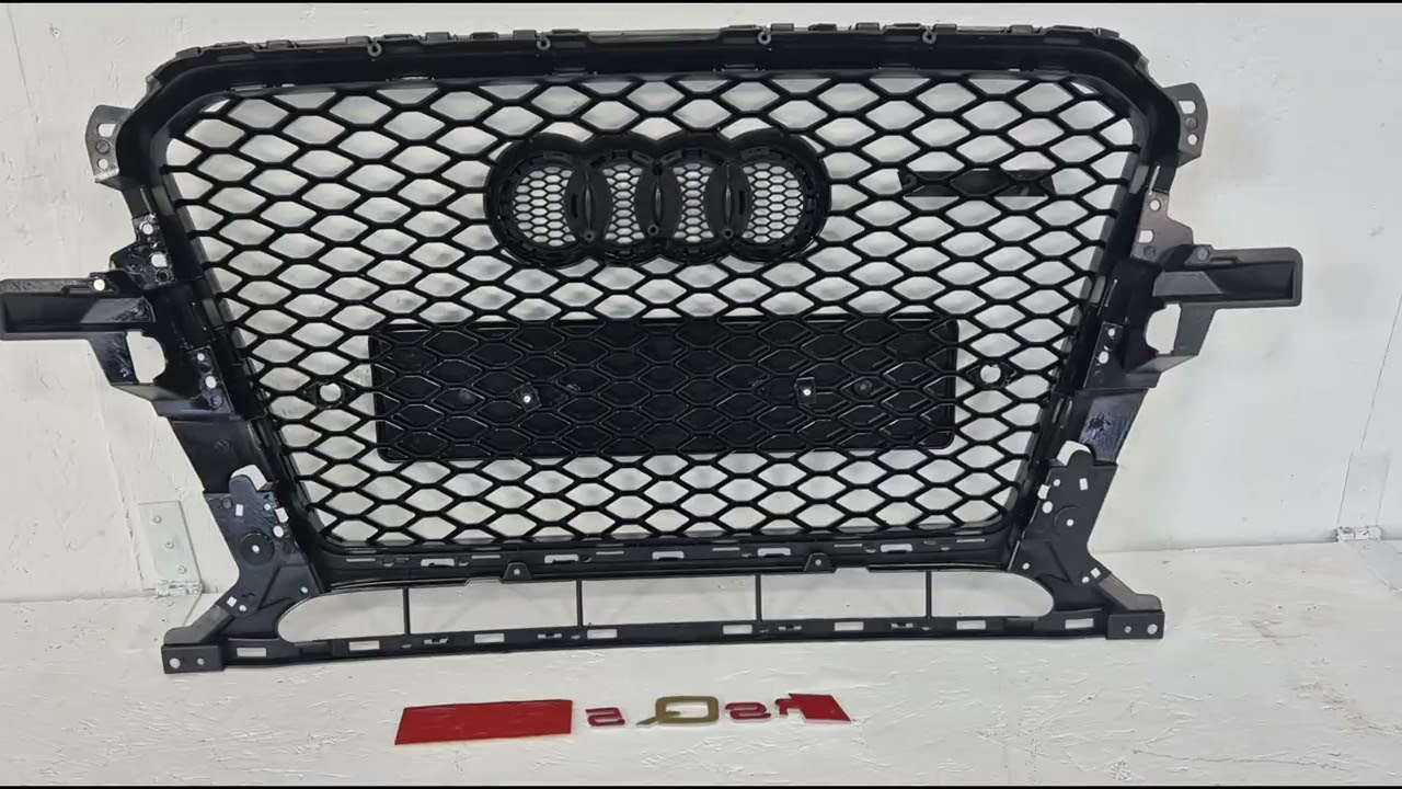 Audi Q5 2008–2017 Frontgrill RSQ-Style med Quattro-logo (2012-2017, sort) Video 2