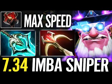 Probably Most Broken Sniper Build with Max Movement Speed Immortal Rank Gameplay Dota 2