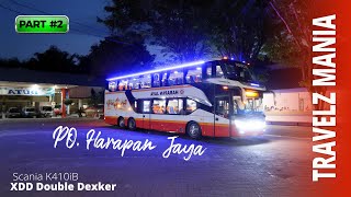 Download lagu Travel with PO  Harapan Jaya Double Decker Coach XDD SR2 Scania K410iB Tulungagung to Jakarta Part#2 mp3