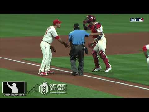 Umpire Phil Cuzzi Calls Fair Ball on 9th Inning Roller vs Cubs That St Louis Was Convinced Was Foul