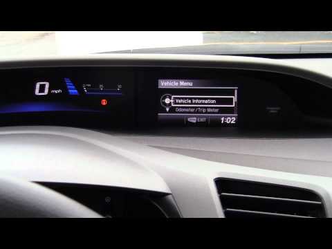 2012 Honda Civic LX Sedan's i-MID Digital Display operations and Econ modes