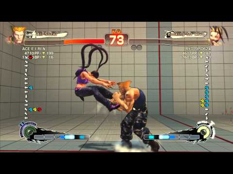 ACE E I RI N (Guile) vs RYO ren0624 (Ibuki) - SSF4 Arcade Edition Xbox Live Ranked Match