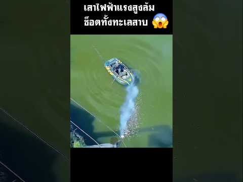 เสาไฟฟ้าแรงสูงล้ม ช็อตทั้งทะเลสาบ 😱 #หนัง #shorts