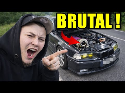 BMW e36 Turbo Probefahrt - so BRUTAL fährt er wirklich!