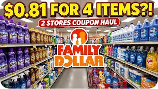 FAMILY DOLLAR COUPON HAUL I SPENT $0.81 ON 4 ITEMS AT 2 STORES INSANE SAVINGS