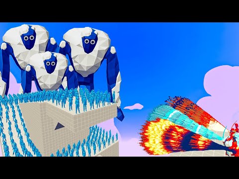 300x ICE ZOMBIES + 3x ICE GIANT vs EVERY GODS - Totally Accurate Battle Simulator TABS.