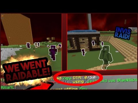 GOING RAIDABLE WHILE INVIS RAIDING AGAIN (FUNNY) & SO MANY PEOPLE IN OUR BASE - FaithfulMC [2]