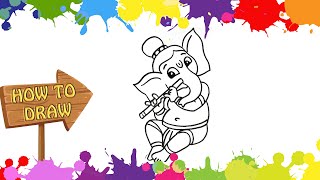 Ganesha drawing easy | Ganesha drawing for kids | Ganesh pencil drawing