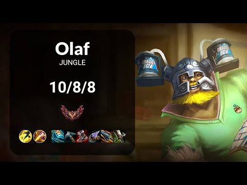 Olaf vs Lee Sin JUNGLE - KR GRANDMASTER Patch 14.23