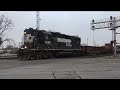 NS High Hood on Bottle Train at East Chicago, IN in 4K 1/11/21