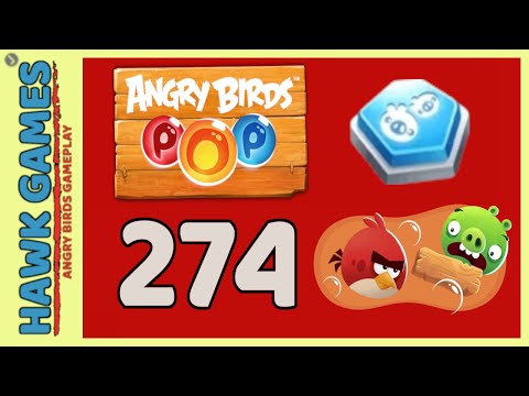 Angry Birds Stella POP Bubble Shooter Level 274 - Walkthrough, No Boosters