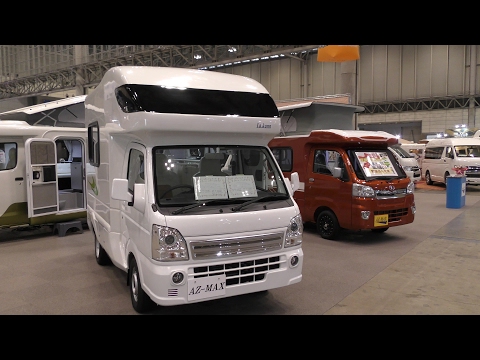 【4K動画】【2017年最新型】軽キャンピングカー（普通車）Lakunn（ラクーン）車中泊（オートキャンプ）JAPAN CAMPING CAR SHOW (Mini Camper)