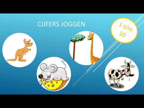 Cijfers flitsen en joggen (1 tot en met 10) getalbeelden herkennen