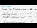 Roddy Woomble - Every Line of A Long Moment