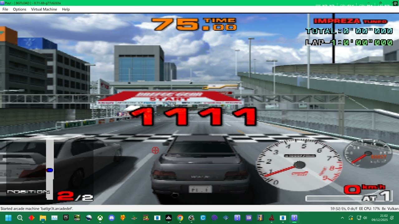 PLAY! - BATTLE GEAR 3 TUNED - TIME ATTACK - SUBARU IMPREZA TUNED-  COURSE 3 - UK ARCADES 4K 2025