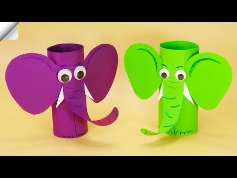 Funny Elephant Moving paper TOYS Easy paper crafts