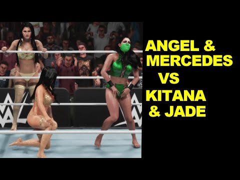 WWE 2K19 Angel Flores & Mercedes vs Kitana & Jade - Tag Elimination