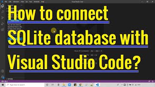 How to connect SQLite datbase with Visual Studio Code