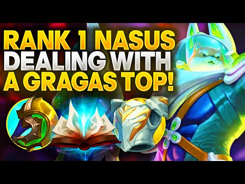 Rank 1 Nasus Dealing With Phase Rush Gragas Toplane!!| Carnarius | League of Legends