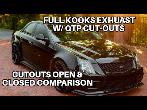 Cadillac CTS-V V2 | Kooks Longtube Headers | X-Pipe + KPE axleback w/ QTP cut outs | OPEN/CLOSED