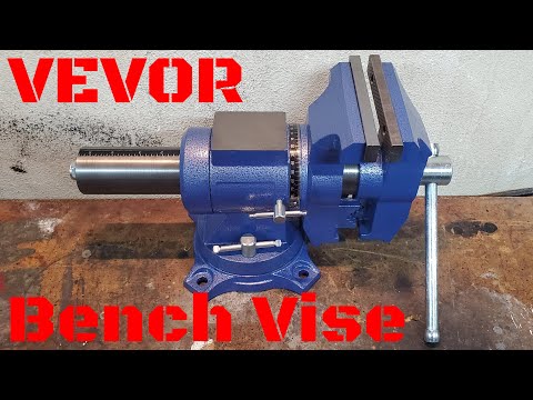 VEVOR 6" Heavy Duty Bench Vise,  Double Swivel Rotating Vise Head/Body Rotates 360° with Pipe Jaws.