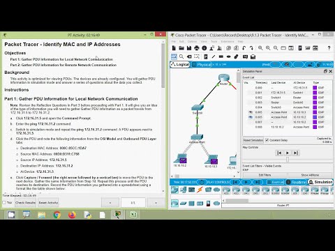 9.1.3 Packet Tracer - Identify MAC and IP Addresses