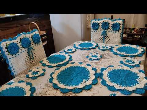 Souplast de Crochê vou Montar uma  Mesa Posta Luxo💙