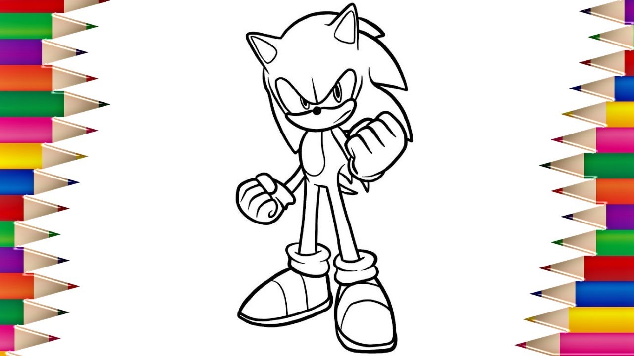 COLORINDO DESENHO DO SUPER SONIC | PINTAR DESENHOS วาดภาพระบายสีภาพวาดเพื่อระบายสี