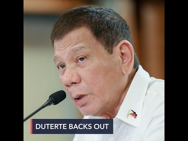 Duterte backs out of debate with Carpio, Roque to represent him