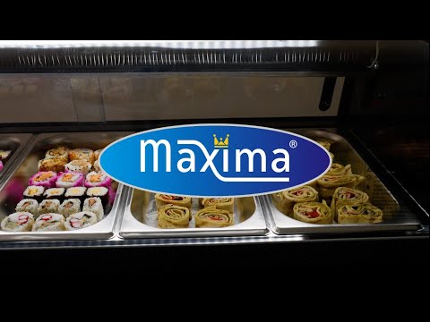 Maxima Gastro Sushi-Kühlaufsatzvitrine - 52 l - inkl. 5 x 1/3 GN - Tischplatte