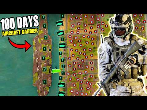 I Spent 100 DAYS in a AIRCRAFT CARRIER in New Zombie Survival Simulator...