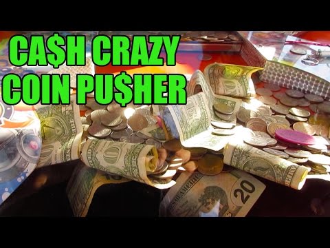 COIN PUSHER FILLED W/CASH MONEY! CARNIVAL GAME | FAIR FUN | BATTLE ARCADE