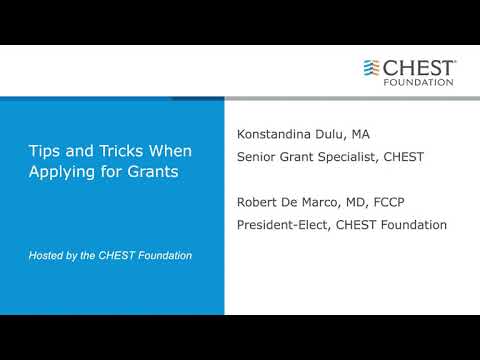 CHEST Foundation Grant Application Guide - Best Practices