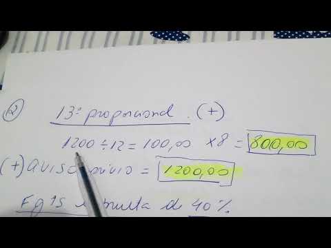 Rescisão do contrato de trabalho calculos com prof clayton