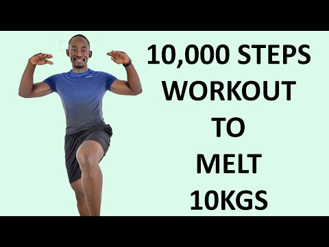 10000 Steps INTENSE Walk at Home Cardio Workout Melt 700 Calories