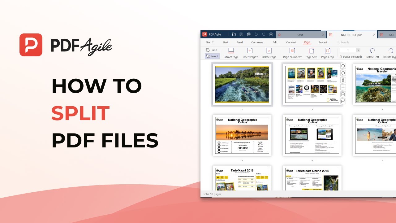 How to freely split the PDF files