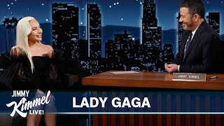 Download the video "Lady Gaga on House of Gucci, Love Scene with Salma Hayek & Auditioning for LensCrafters"