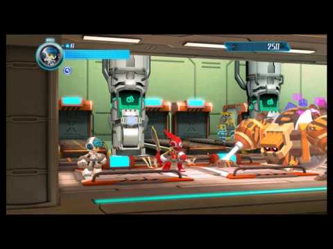 Mighty No. 9 (Wii U) playthrough pt.17 - Robot factory boss: Nameless