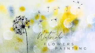 An easy way to draw a beautiful background with watercolor technique