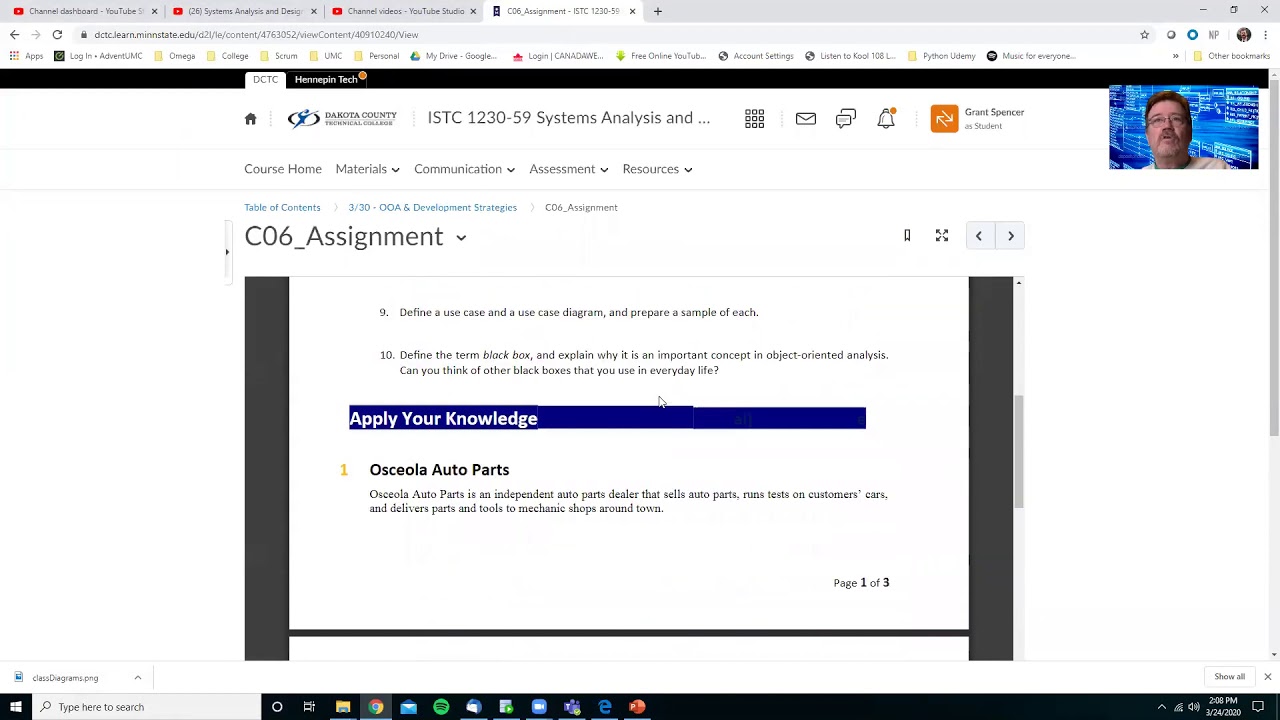 Systems Analysis and Design Chapter 6   Assignment