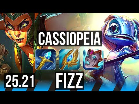 CASSIOPEIA vs FIZZ (MID) | 8/3/8 | EUW Master | 25.21